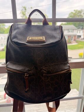 Calvin Klein Brown Logo Backpack